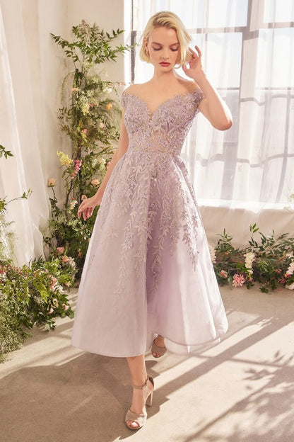 Lavender Story Highlow Hem Gown
