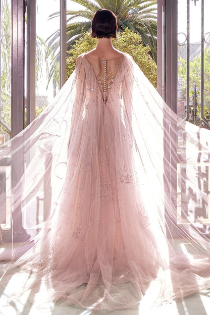 Sun Moon And The Stars Embroidery Gown 8 / Nude Sun Moon And The Stars Embroidery Gown 8 / Nude