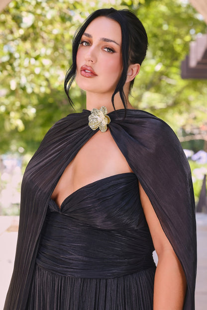 Luminescent Chiffon Scarf & Floral Accessory