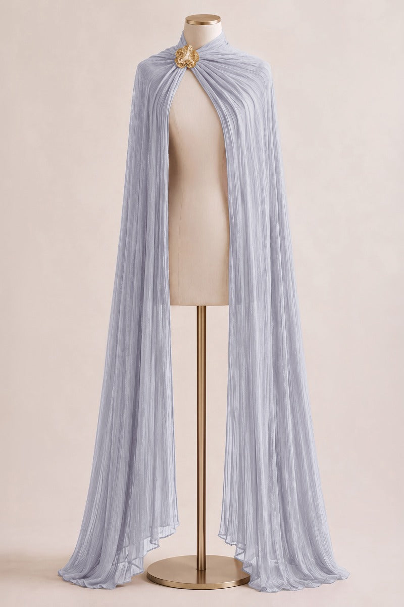 Luminescent Chiffon Scarf & Floral Accessory