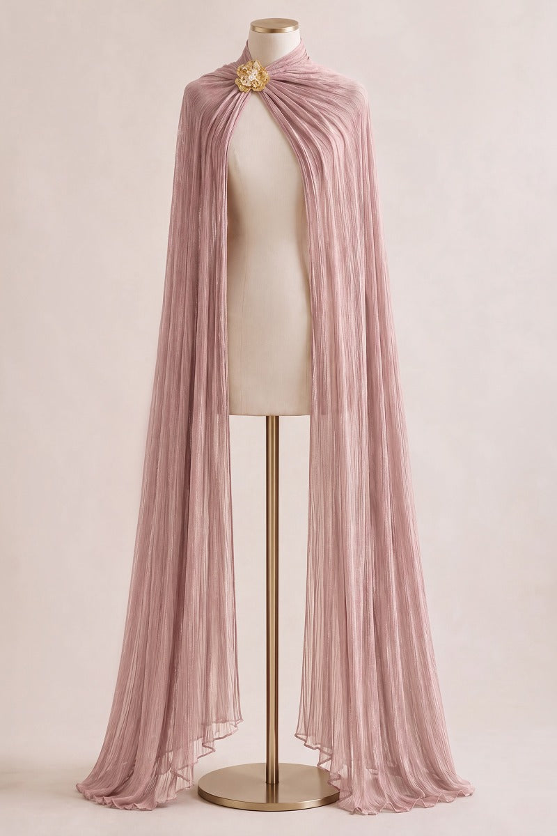 Luminescent Chiffon Scarf & Floral Accessory