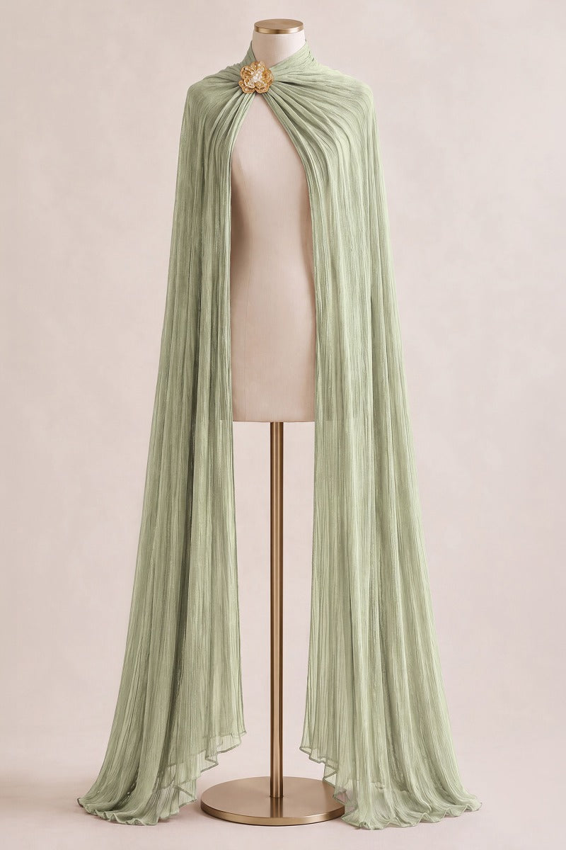 Luminescent Chiffon Scarf & Floral Accessory