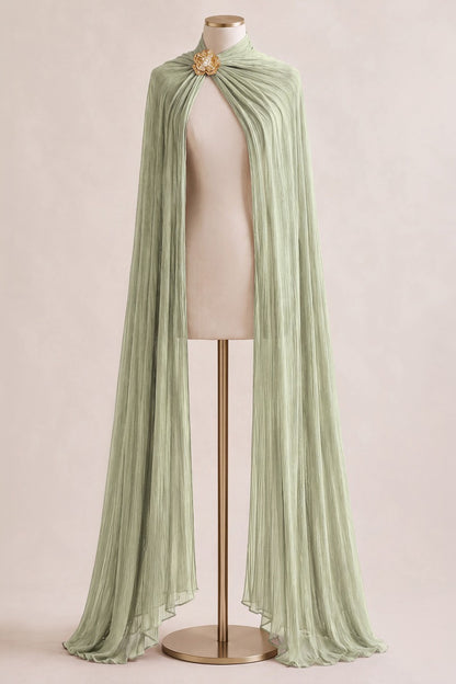 Luminescent Chiffon Scarf & Floral Accessory