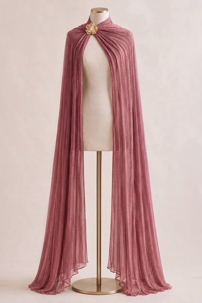 Luminescent Chiffon Scarf & Floral Accessory