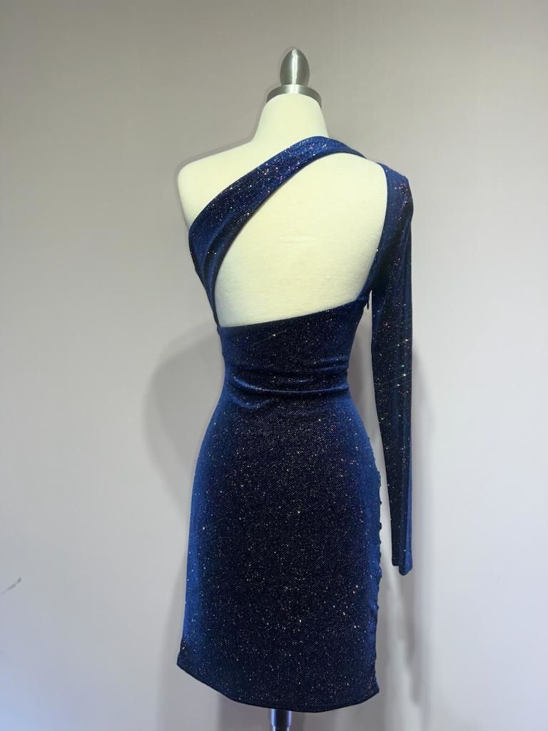 Asymmetrical Dress with A Long Sleeve 4 / Black Asymmetrical Dress with A Long Sleeve 4 / Black