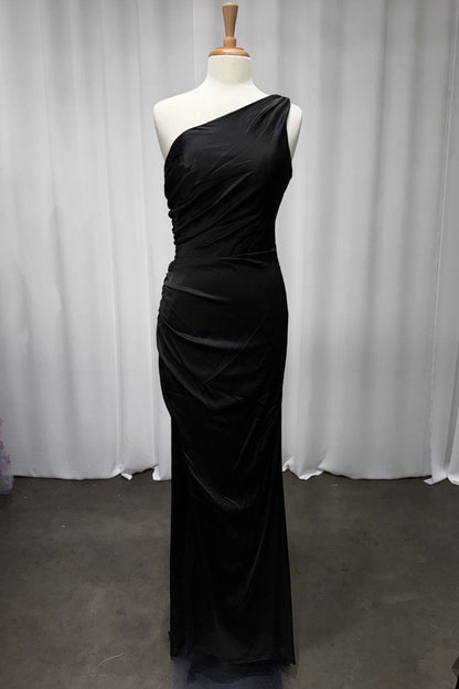 Satin One Shoulder Dress