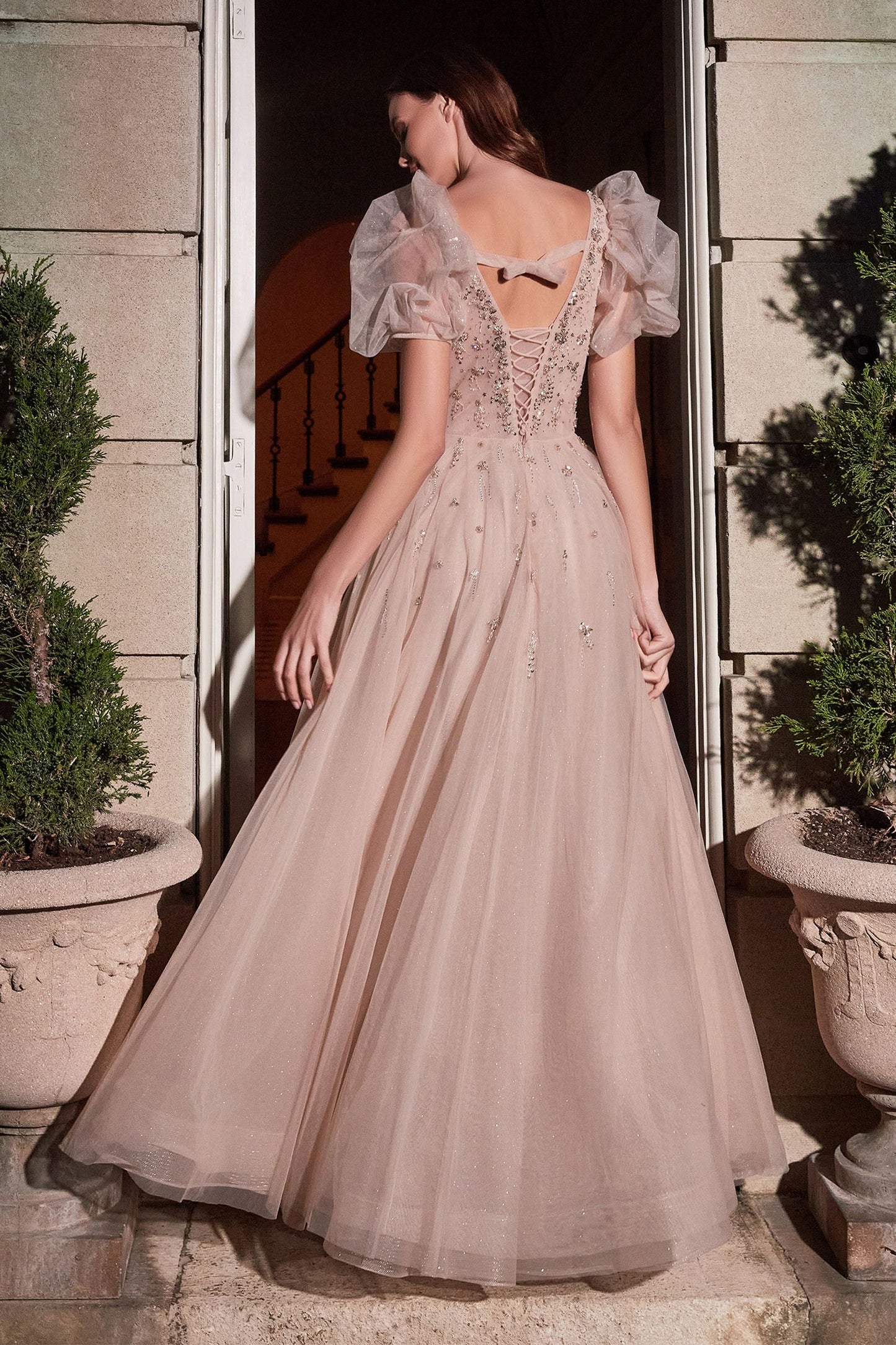 Puff Sleeve Ball Gown