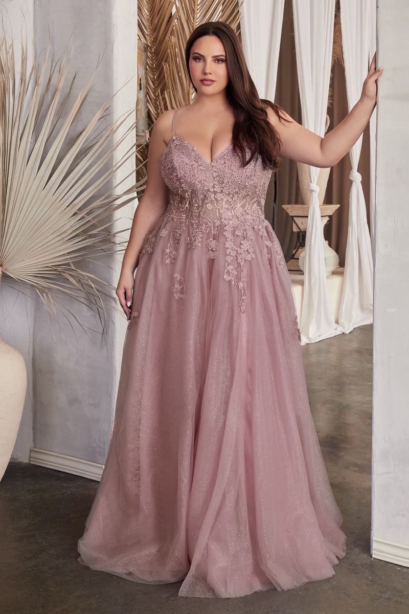 A-Line Lace & Tulle Gown
