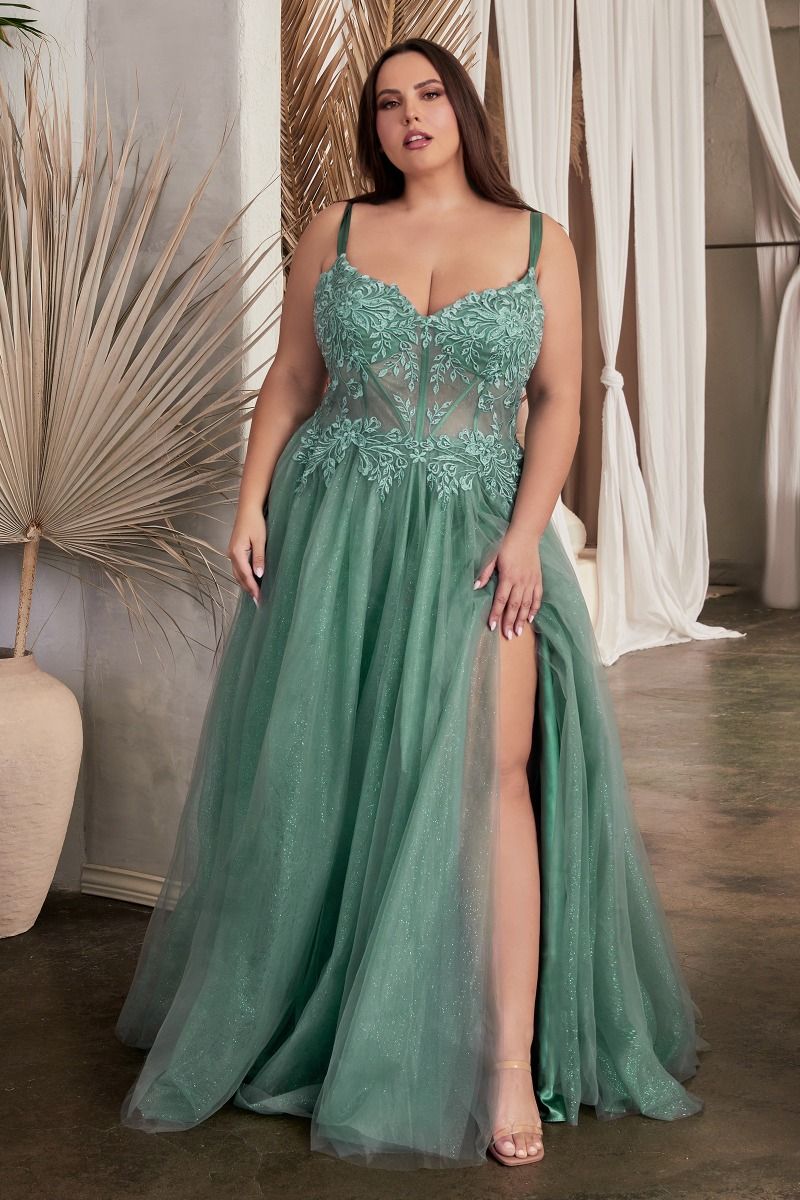 Lace A-Line Tulle Gown