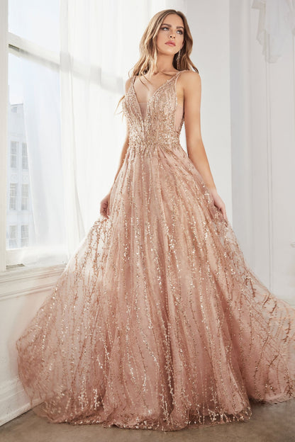 Glitter Lace Ball Gown