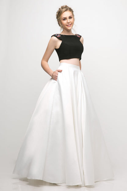 Off the Shoulder Two Piece Gown