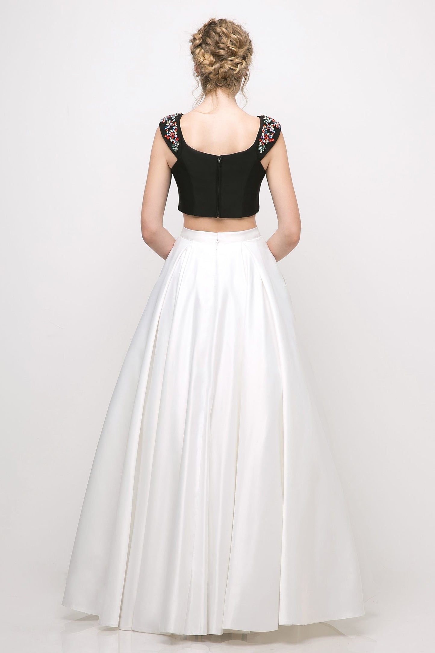Off the Shoulder Two Piece Gown