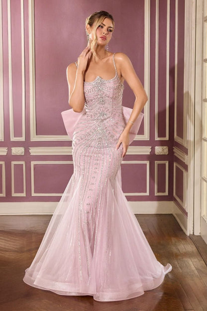 Metallic Crystal Fitted Dress