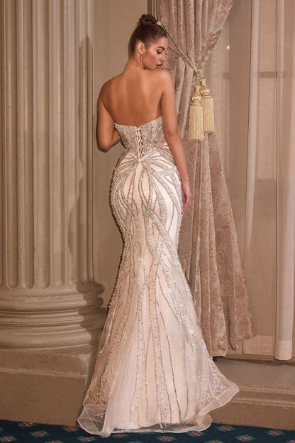 Fitted Bridal Gown With Its Strapless