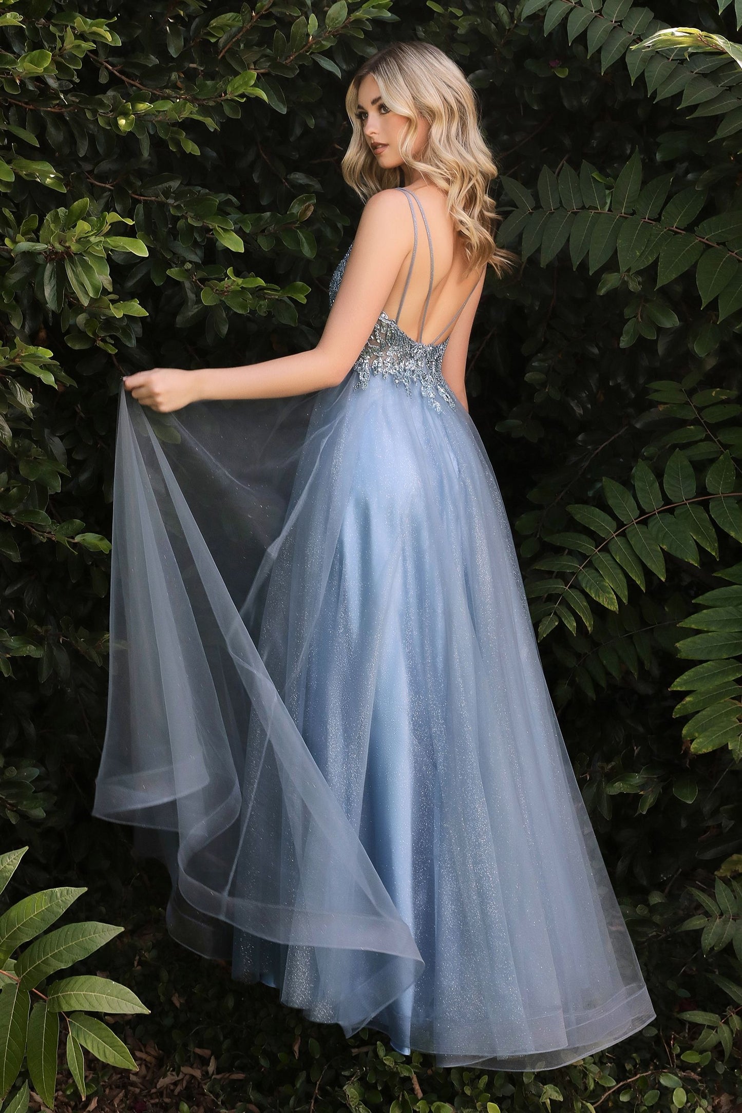 A-Line Layered Tulle Gown