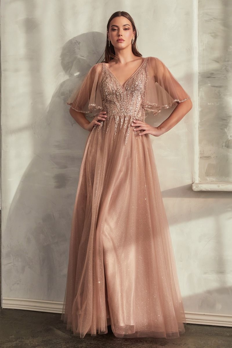 Layered Tulle A-Line Gown