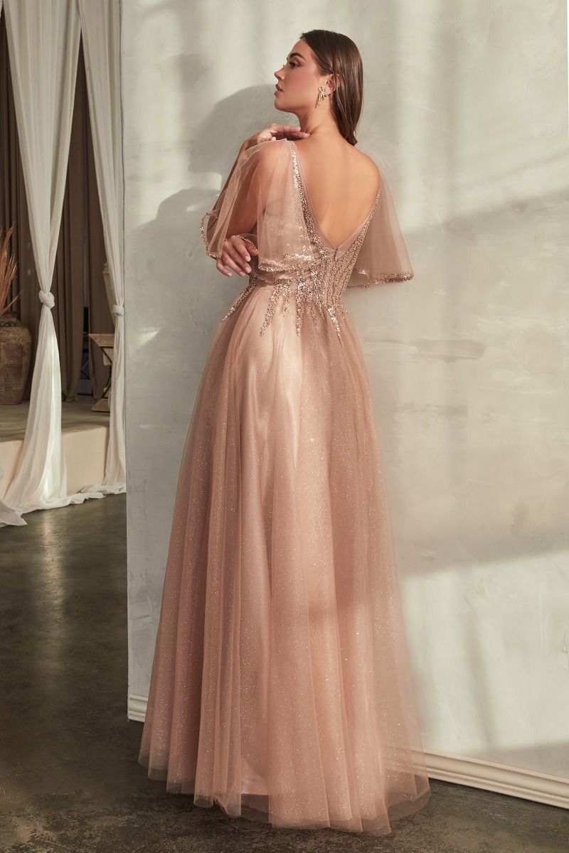 Layered Tulle A-Line Gown