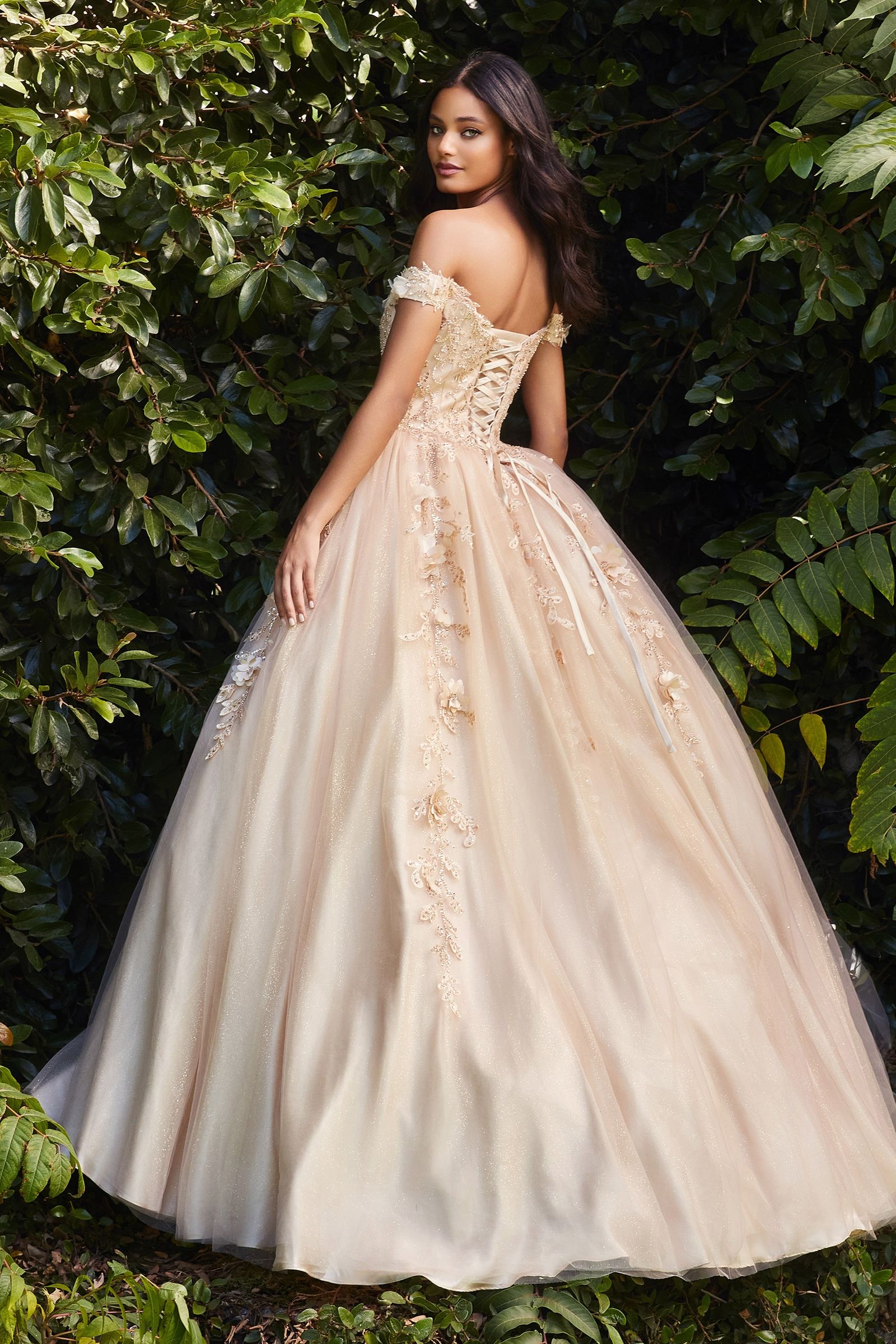 Layered tulle ball gown best sale