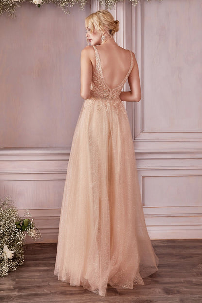 Layered Tulle A-Line Gown
