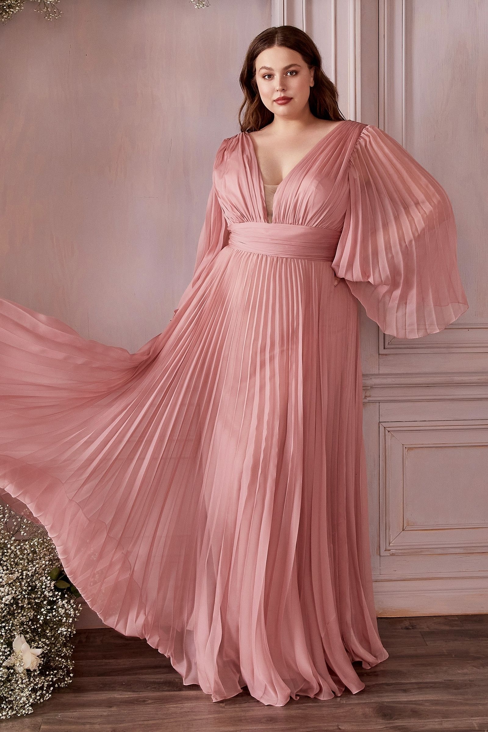 Long Sleeve Chiffon Gown – Tux-USA®
