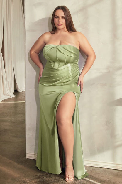 Soft Satin Strapless Dress