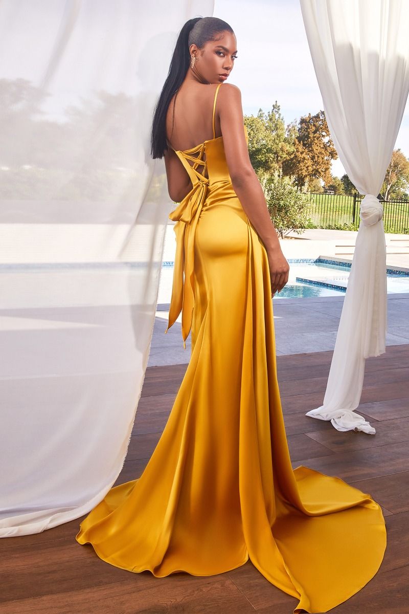 satin pleated prom dress Jovani -43122 Metallic Pleated Prom Gown with Keyhole Cutout 0 / PURPLE