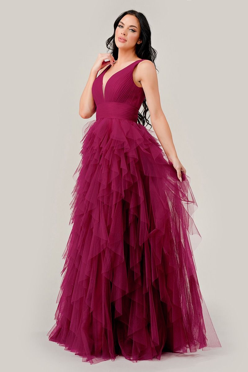 Layered Tiered Tulle A-Line Dress