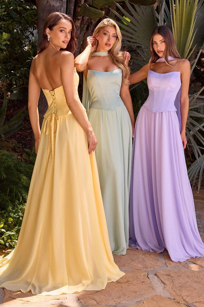 Strapless A-line dress