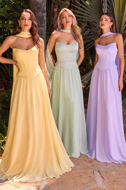 Strapless A-line dress