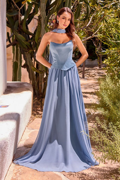 Strapless A-line dress