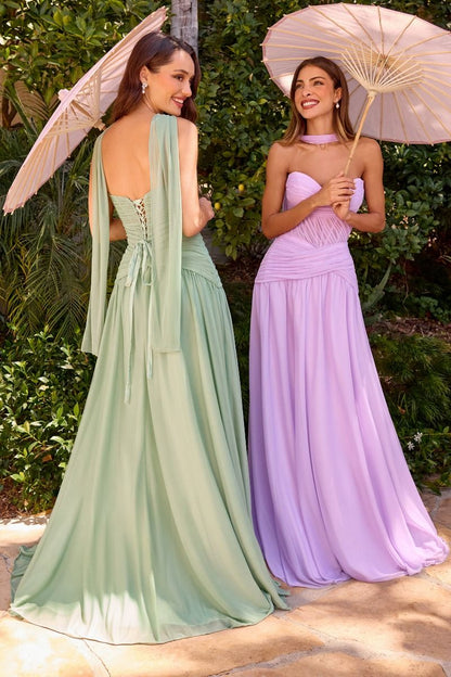 Chiffon Dress Strapless
