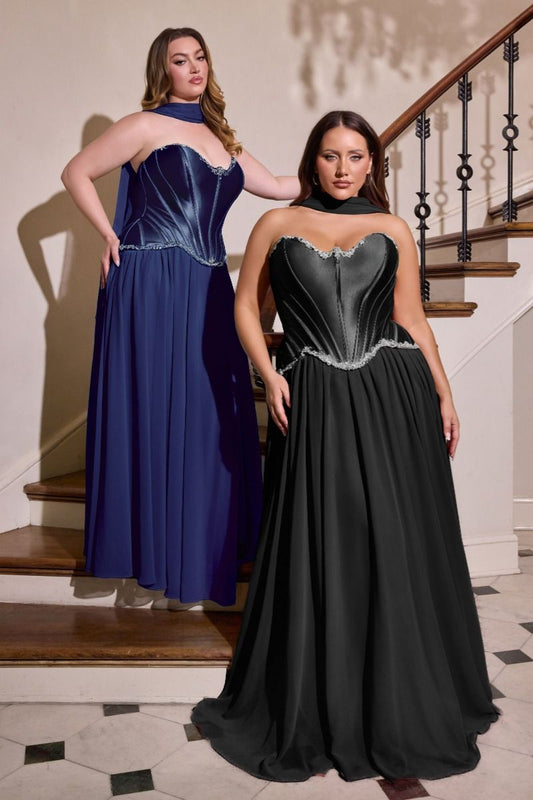 Ball Gown Strapless Sweetheart Neckline Satin Corset Crystal Bodice Chiffon Skirt