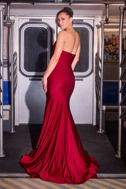 Stetch Satin Fitted Dress