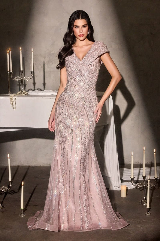 Fully Embellished Beaded Gown