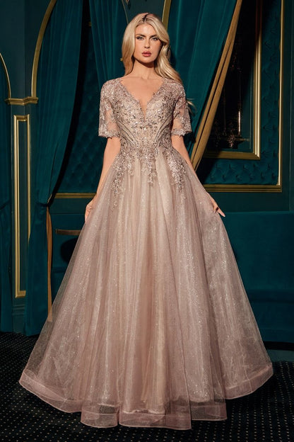 Lace Appliqué & Layered Glitter Tulle