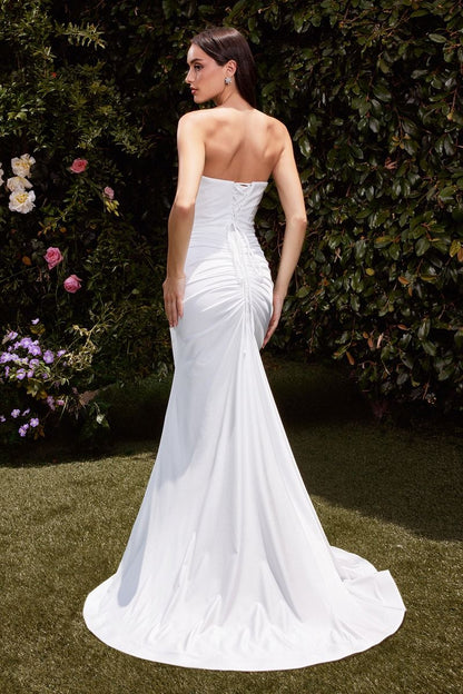 Strapless Stretch Satin Bridal Dress