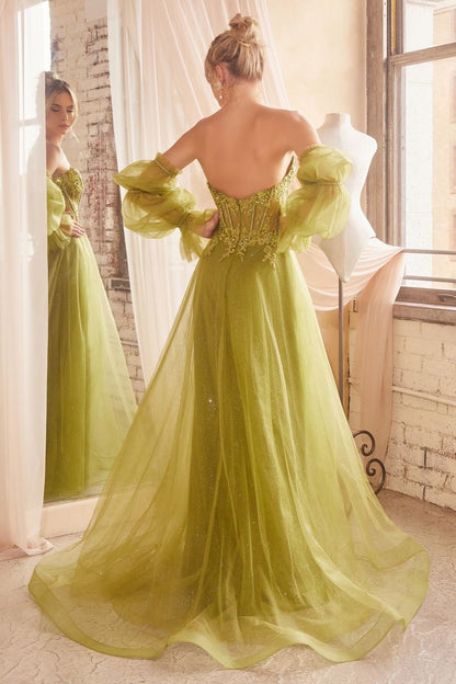 Strapless Ball Gown With Removable Sleeves