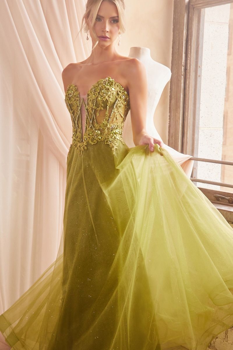 Strapless Ball Gown With Removable Sleeves