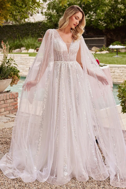 A-Line Bridal Gown With Long Sleeves