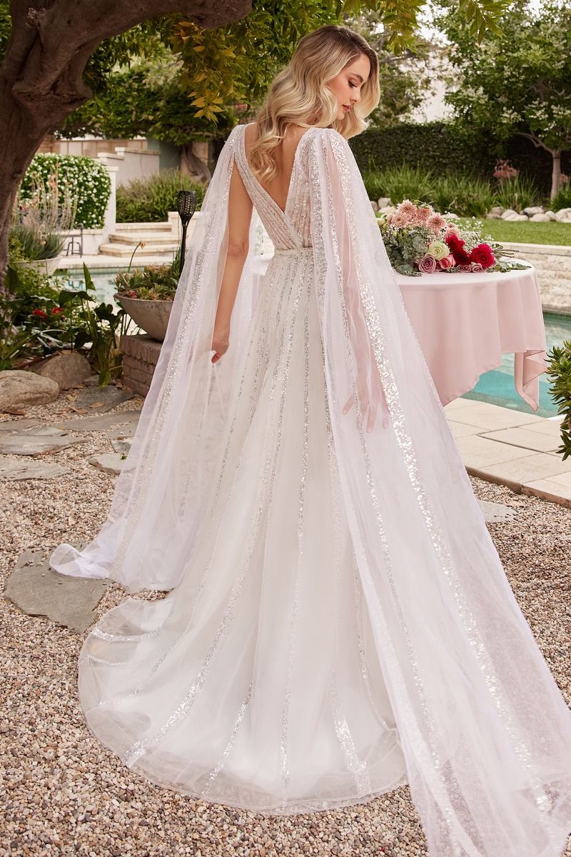 A-Line Bridal Gown With Long Sleeves 12 / Off White A-Line Bridal Gown With Long Sleeves 12 / Off White