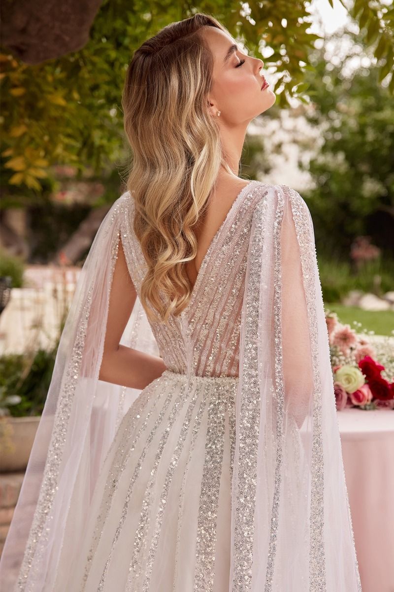 A-Line Bridal Gown With Long Sleeves