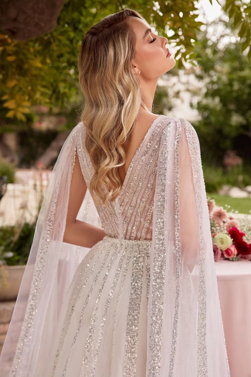 A-Line Bridal Gown with Long Sleeves 12 / Off White A-Line Bridal Gown with Long Sleeves 12 / Off White