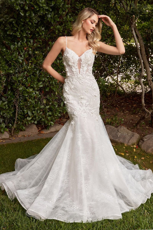Layered Lace Mermaid Wedding Dress