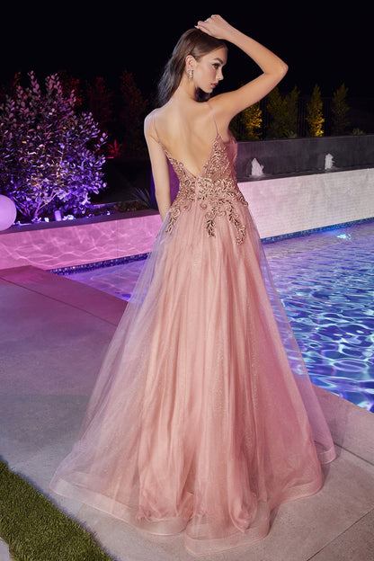 Layered Tulle A-Line Gown