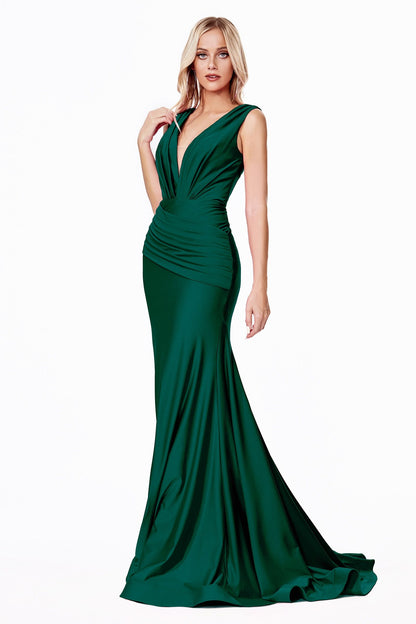 Stretch Jersey Evening Gown