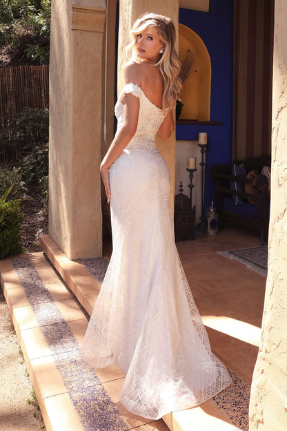 Sheath Off The Shoulder Bridal Gown