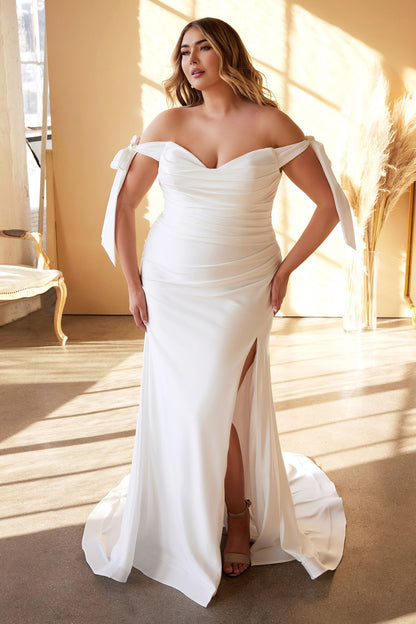 Long Off-White Plus-Size Formal Dress - PromGirl Off White / 20 Long Off-White Plus-Size Formal Dress - PromGirl Off White / 20