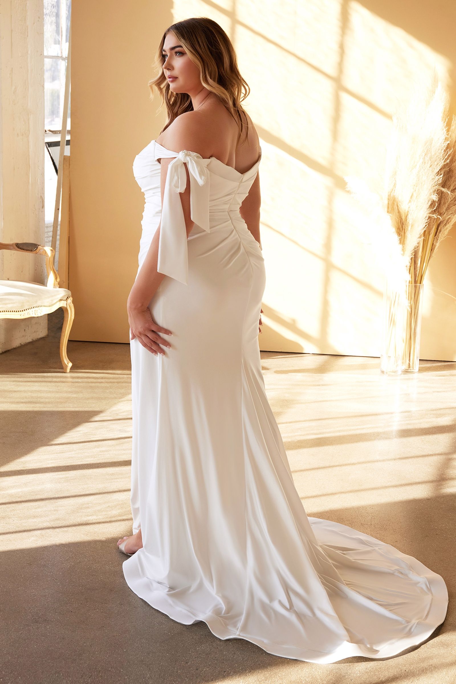 Long Off-White Plus-Size Formal Dress - PromGirl Off White / 20 Long Off-White Plus-Size Formal Dress - PromGirl Off White / 20