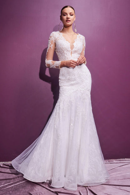 Layered Lace Mermaid Bridal Gown