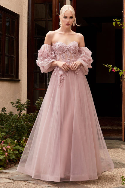 Strapless Off The Shoulder Gown
